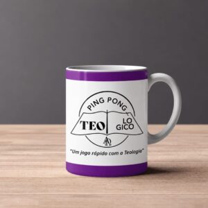 Caneca Ping Pong Teológico - Branca e Roxa